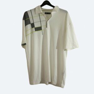 COPY - Hollas white golf polo grid size XL